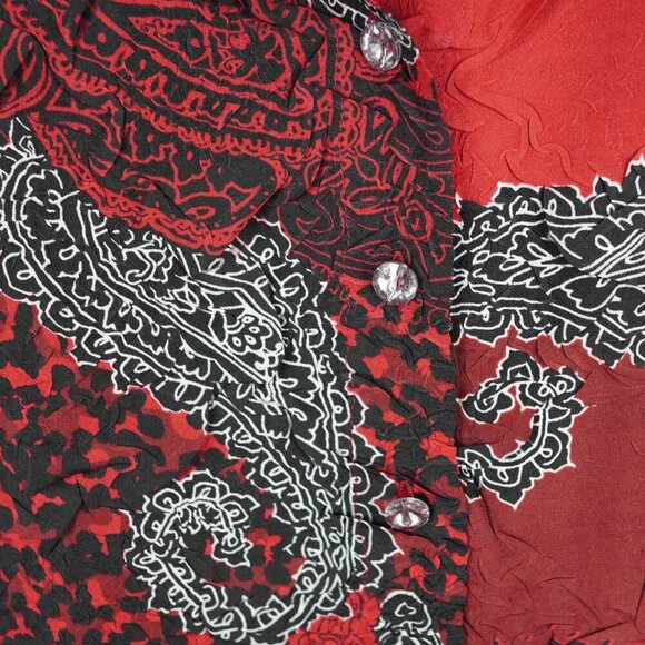 Chicos Festive Paisley Roxanne Top Button‎ Down Long Sleeve Office Artsy S - Picture 5 of 10